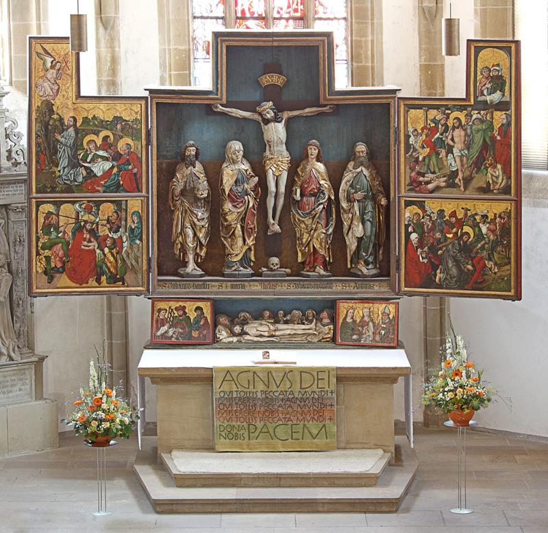 Nahaufnahme des Altas in der Johanneskirche